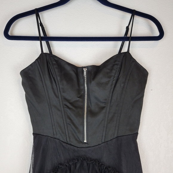 NWT City Studios Junior Sweetheart-Neck Tiered Dress on Blacl Size 12 - Picture 4 of 13